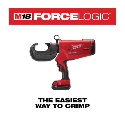 M18 18V Lithium-Ion Cordless FORCE LOGIC 750 MCM Crimper Kit with EXACT #6 750 MCM Al Dies