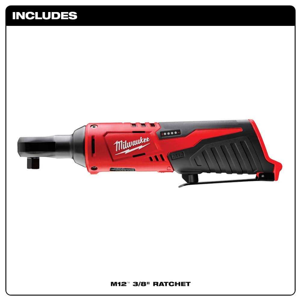 M12 12V Lithium-Ion Cordless Copper Tubing Cutter Kit with 1.5 Ah Battery, Charger and Hard Case w/M12 3/8 in. Ratchet