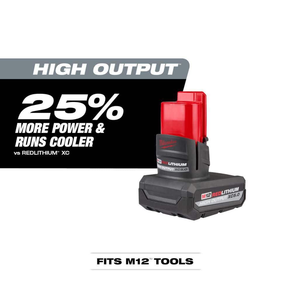 M12 12-Volt Lithium-Ion XC High Output 5 Ah Battery (3-Pack)