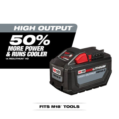 M18 18V Lithium-Ion PACKOUT 6-Port Rapid Charger w/ (4) 12Ah HIGH OUTPUT Batteries