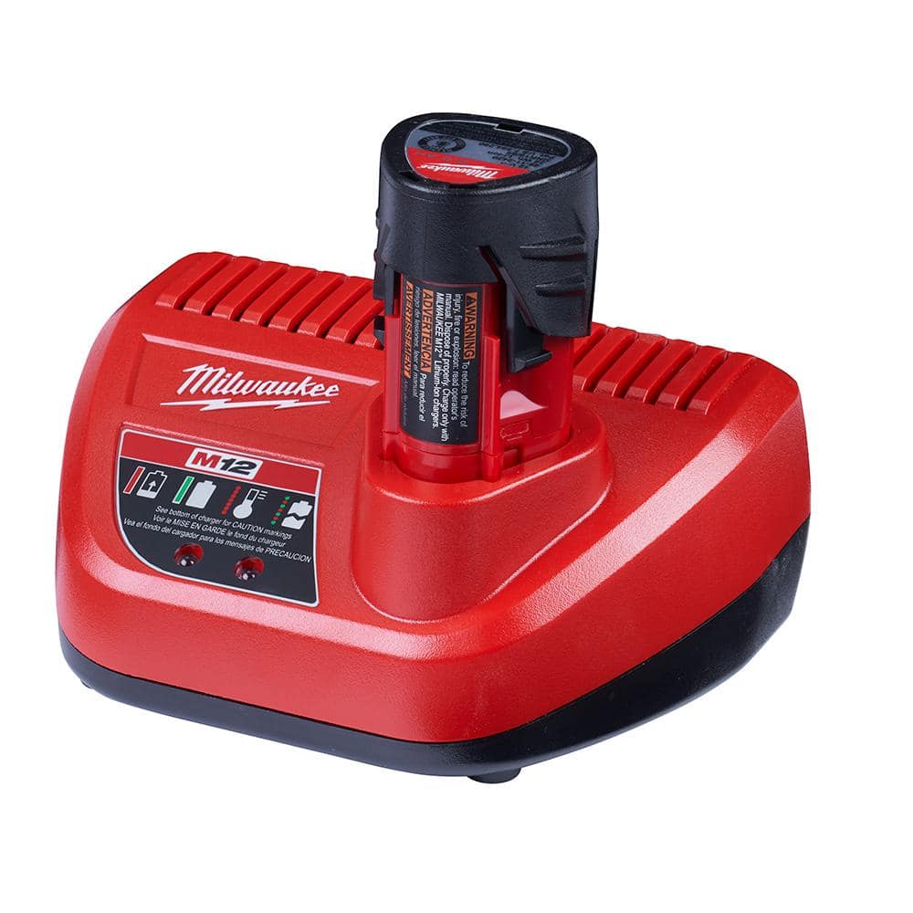 M12 12V Lithium-Ion Compact 2.0 Ah Battery Pack (2-Pack) Starter Kit with Charger