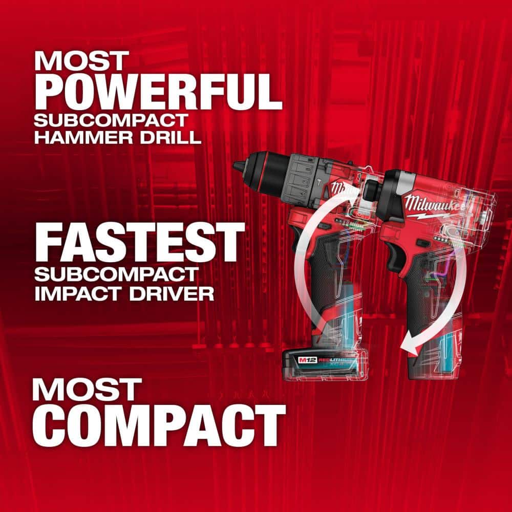 M12 FUEL 12-Volt Li-Ion Brushless Cordless Hammer Drill and Impact Driver Combo Kit (2-Tool) with M12 Soldering Iron