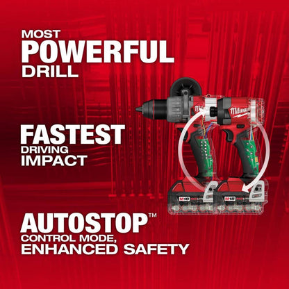 M18 FUEL 18-Volt Lithium-Ion Brushless Cordless Hammer Drill and Impact Driver Combo Kit (2-Tool) with HACKZALL