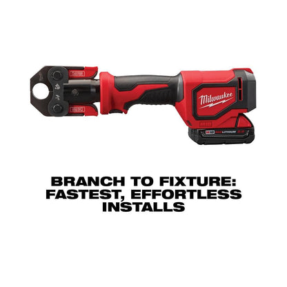 M18 18V Lithium-Ion Cordless Short Throw Press Tool Kit with 3 PEX Crimp Jaws (2) 2.0 Ah Batteries and Charger