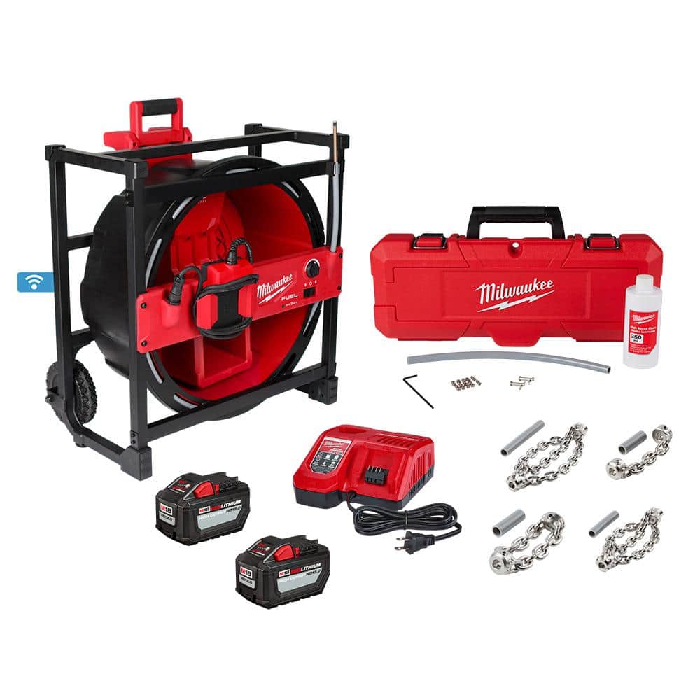 M18 18V Lithium-Ion Cordless High Speed Drain Cleaner with 5/16 in. x 75 ft. Cable