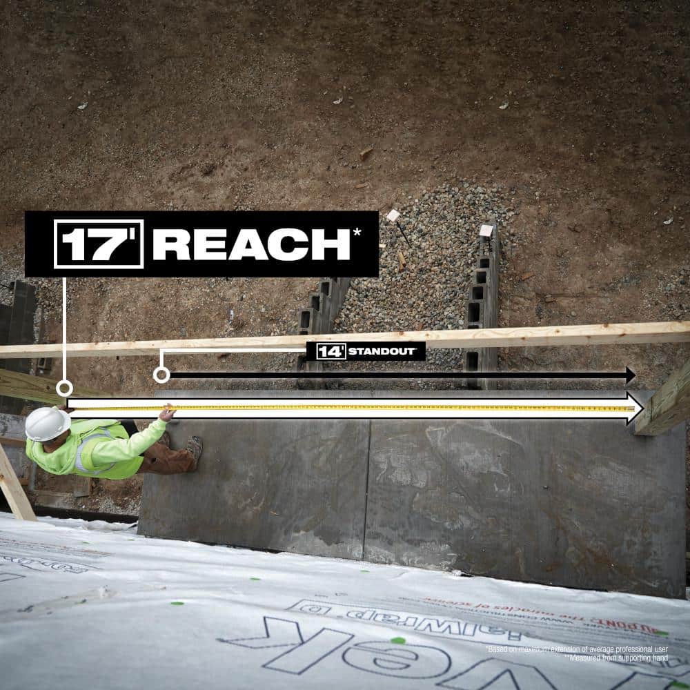 35 ft. x 1-5/16 in. Wide Blade Tape Measure with 17 ft. Reach