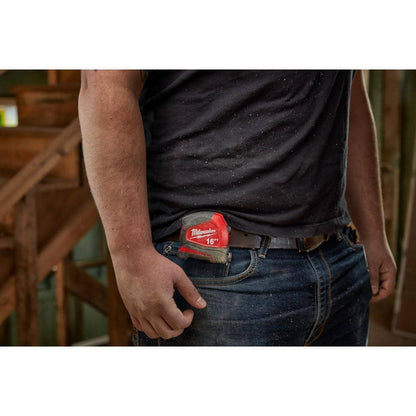 Compact 25 ft. SAE Tape Measure with Fractional Scale and 9 ft. Standout