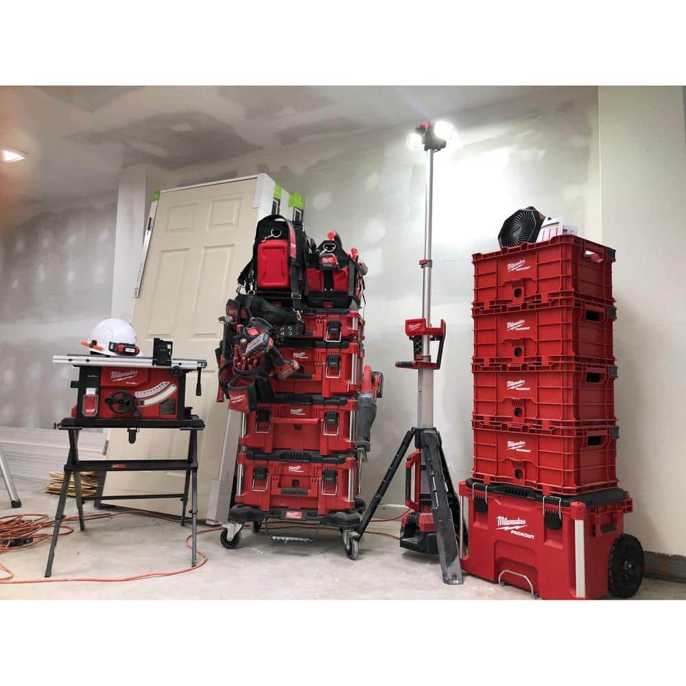 PACKOUT 18.6 in. Tool Storage Crate Bin with Carrying Handles and 50 lbs. Weight Capacity