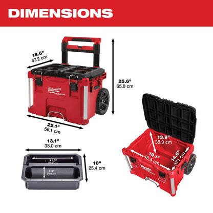 PACKOUT 22 in. Rolling Tool Box, 22 in. Large Tool Box and 22 in. Medium Tool Box