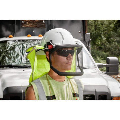 BOLT White Type 1 Class C Full Brim Vented Hard Hat with 4 Point Ratcheting Suspension
